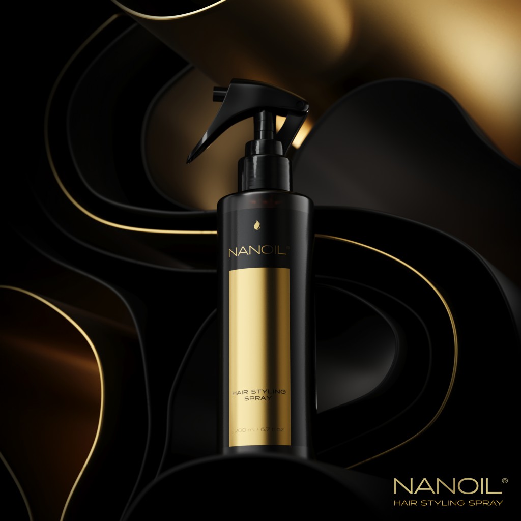 Nanoil hair styling spray
